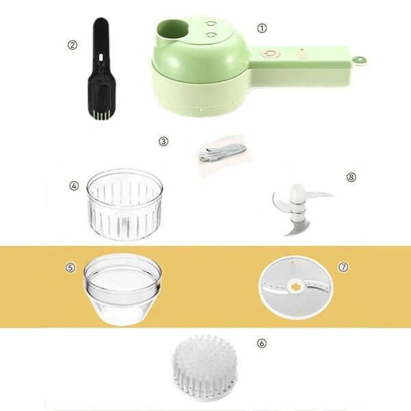 4 IN 1 HANDHELD ELECTRIC VEGETABLE CUTTER