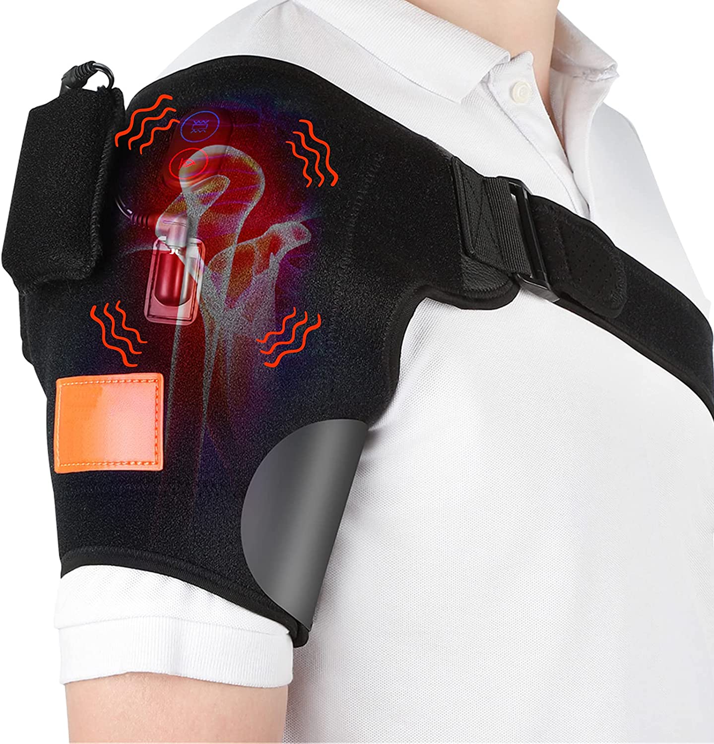 Adjustable Electric Heating Shoulders Massager Wrap