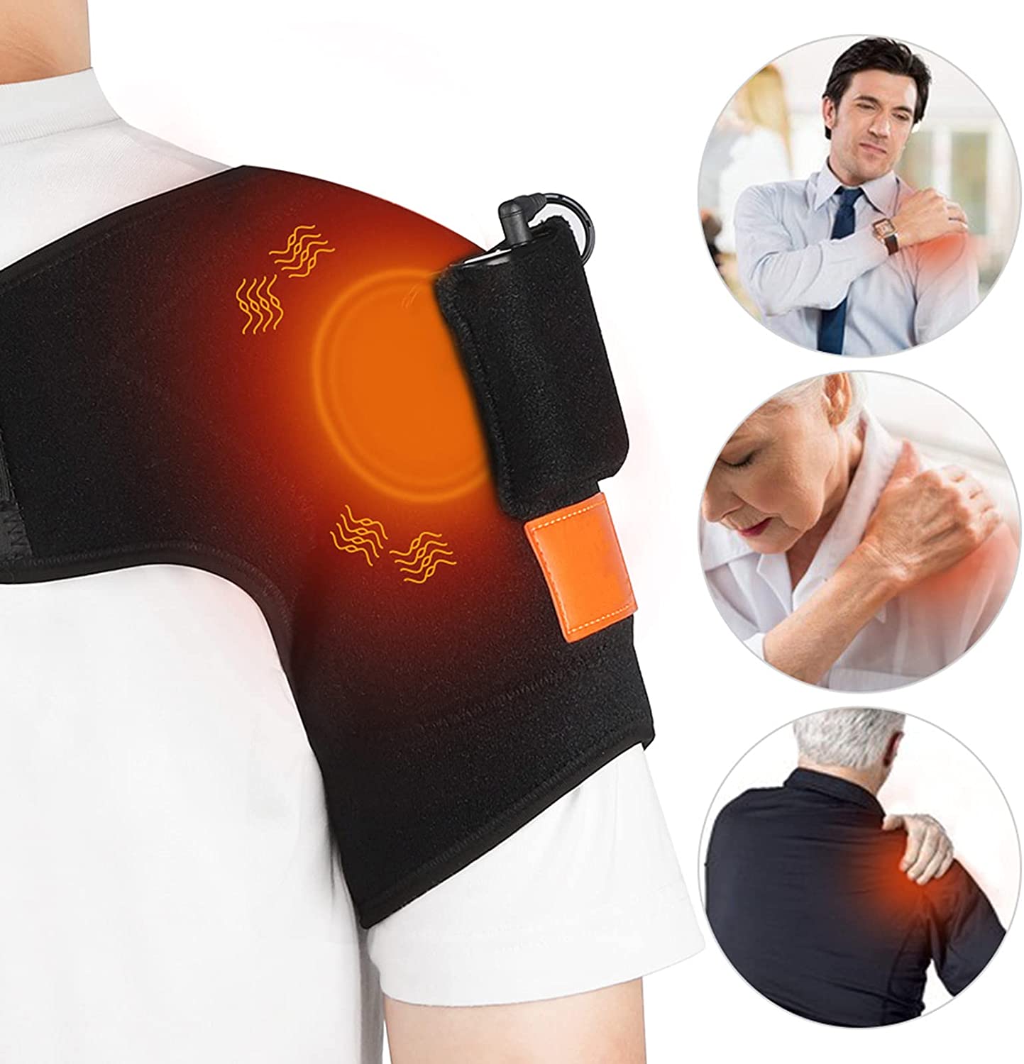 Adjustable Electric Heating Shoulders Massager Wrap