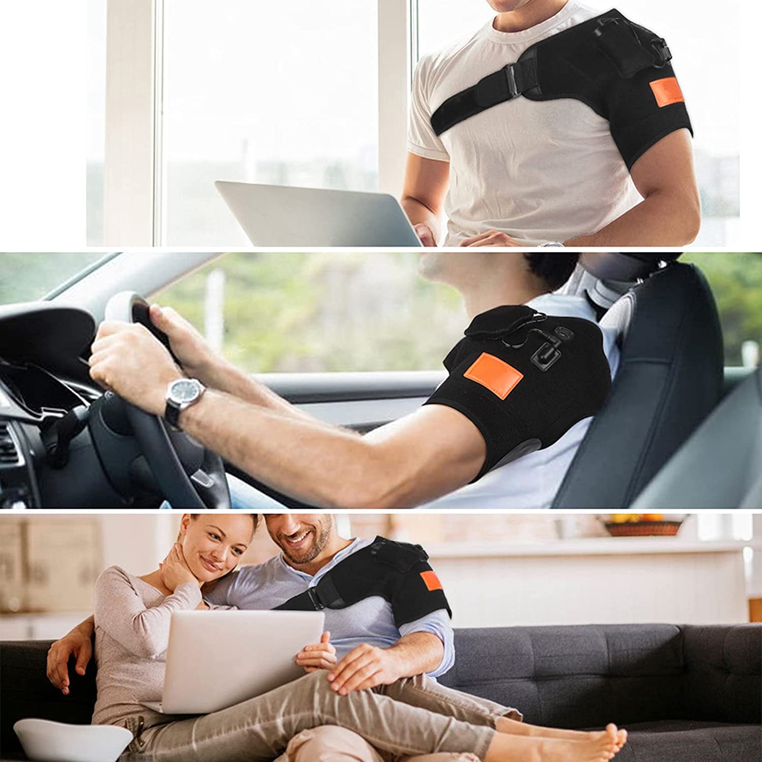 Adjustable Electric Heating Shoulders Massager Wrap